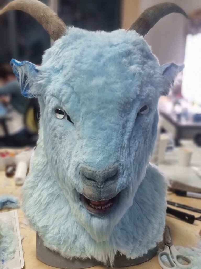 Entstehung Ziegenkopf-Maske